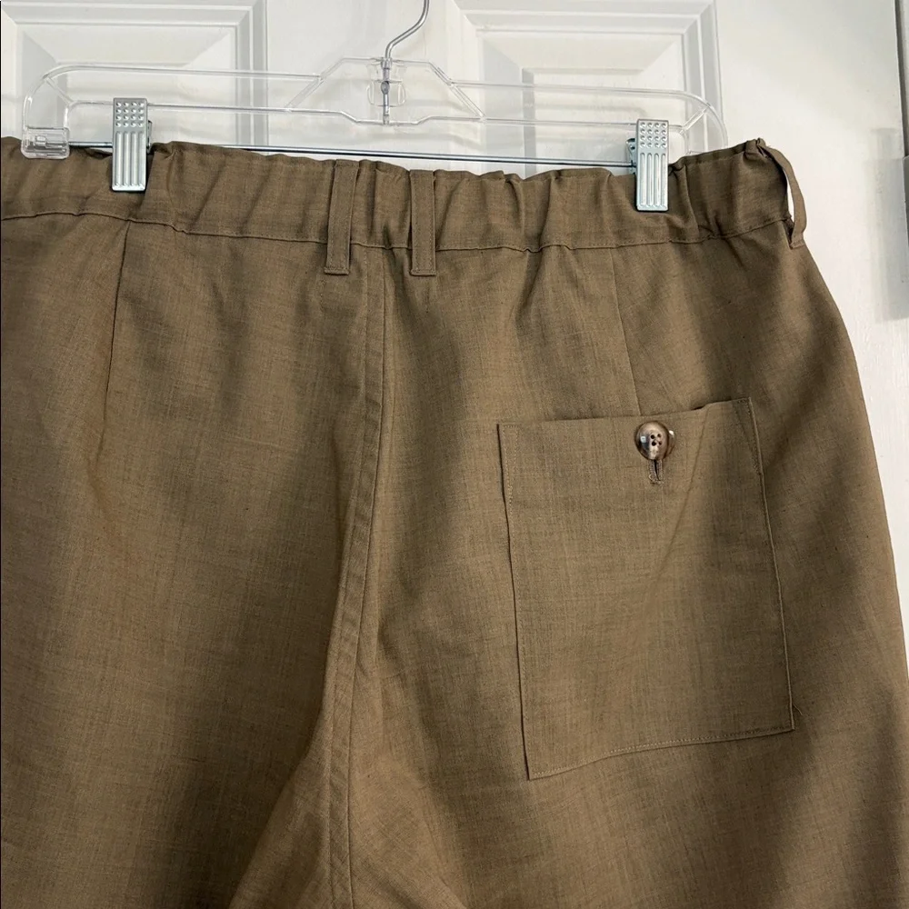 Re Clothing of Tokyo Men's Brown Casual Pants with Elastic/Drawstring Waist